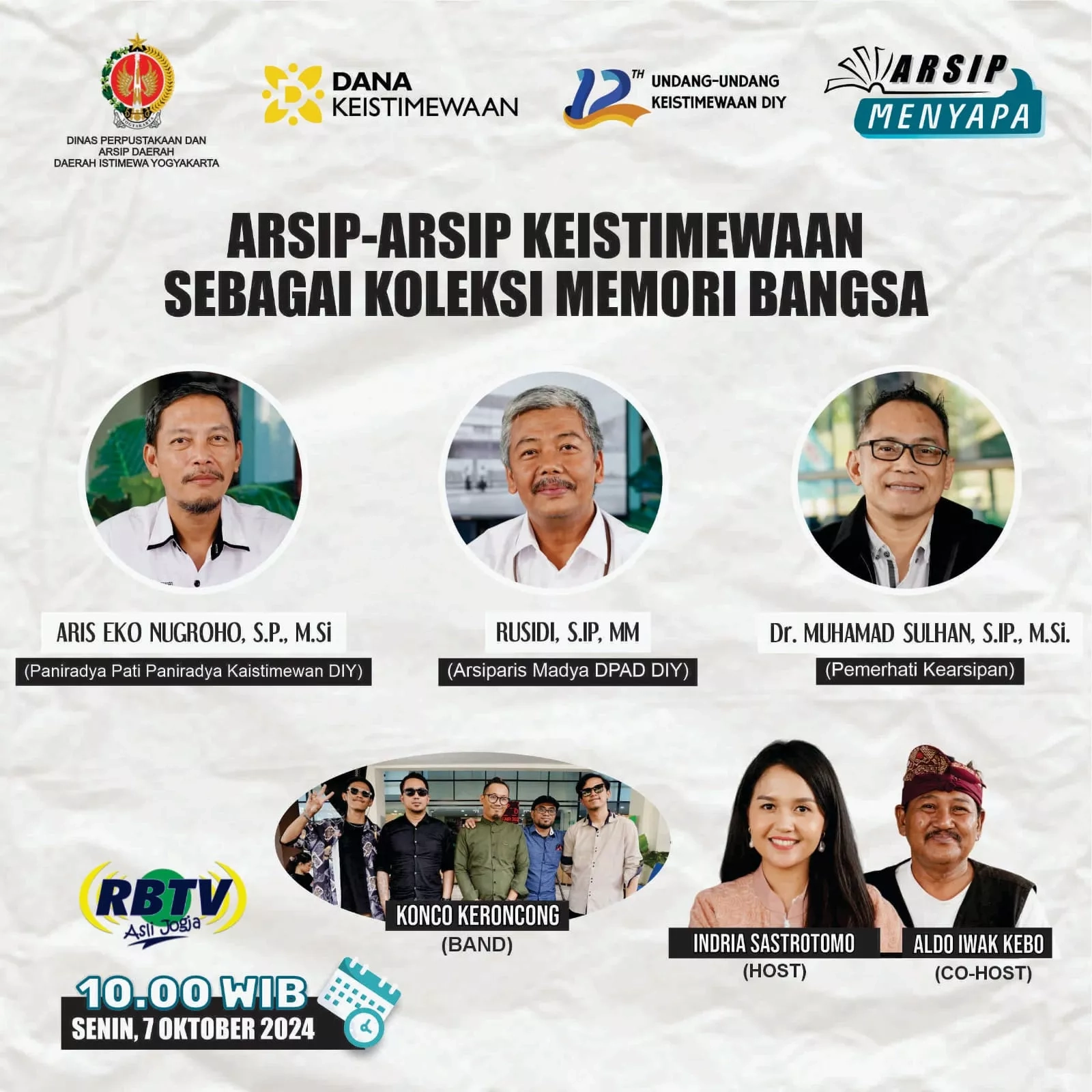 Arsip Menyapa - Arsip-Arsip Keistimewaan Sebagai Koleksi Memori Bangsa