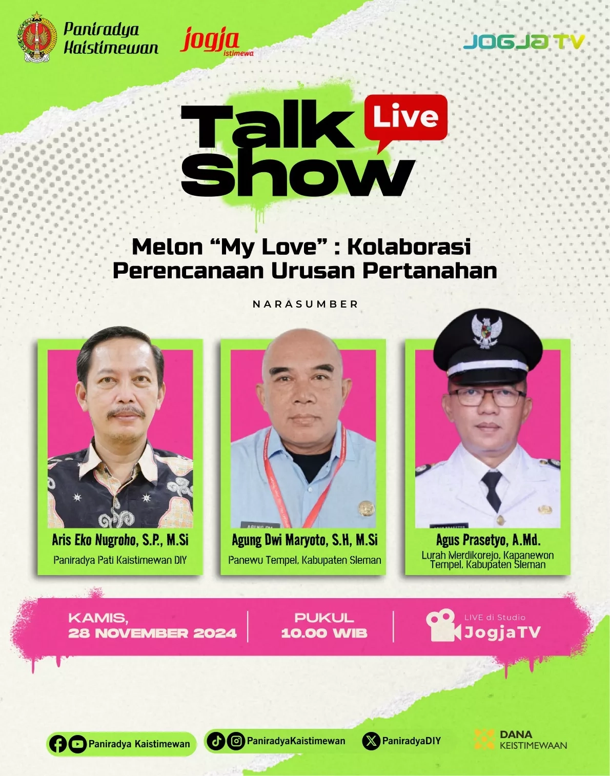 Live Talkshow - Melon My Love: Kolaborasi Perencanaan Urusan Pertanahan