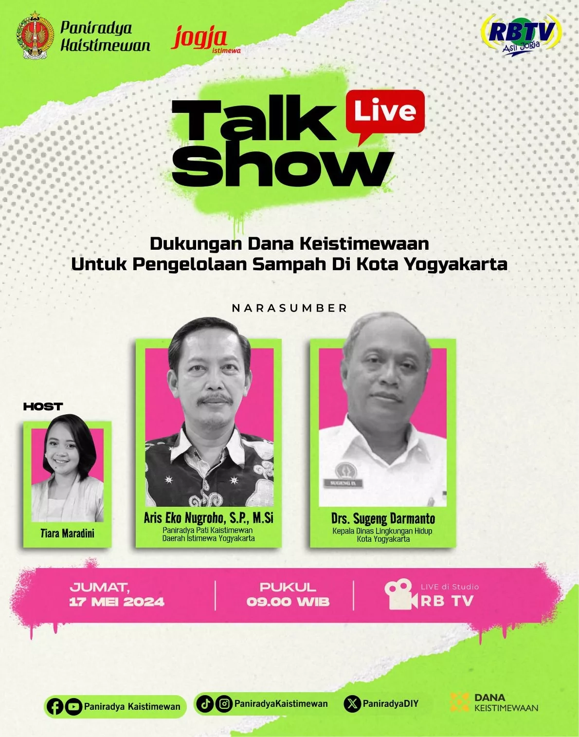 Talkshow - Dukungan Dana Keistimewaan Untuk Pengelolaan Sampah di Kota Yogyakarta